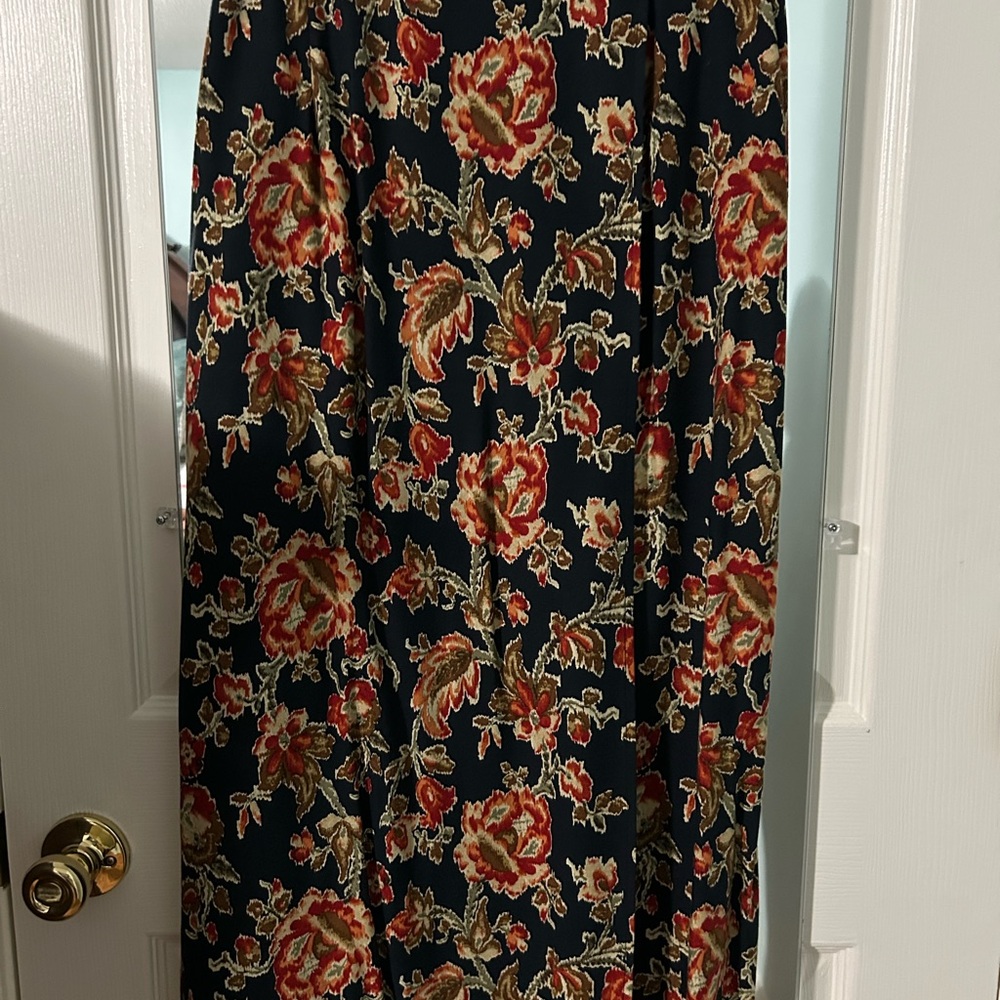 Coldwater Creek Orange Maxi A-Line Skirt